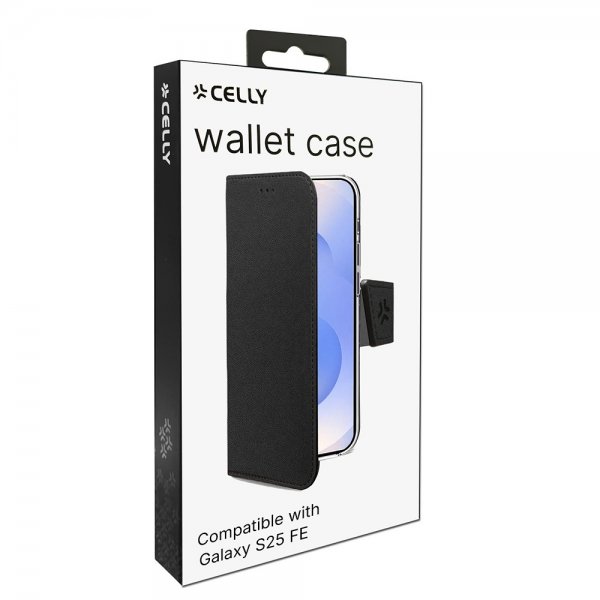 Samsung Galaxy S25 FE Fodral Wally Wallet Case Svart