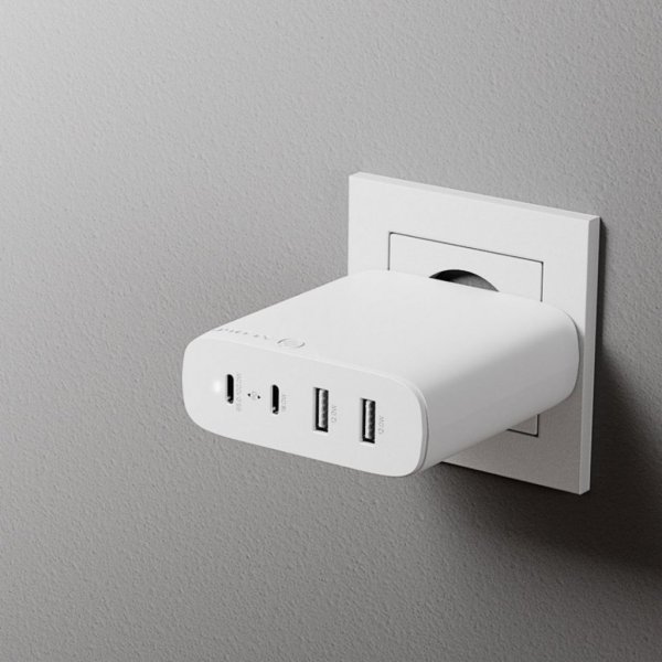 Rapid Power 4-portars 100W GaN-laddare inkl. 2 meters USB-C-laddkabel