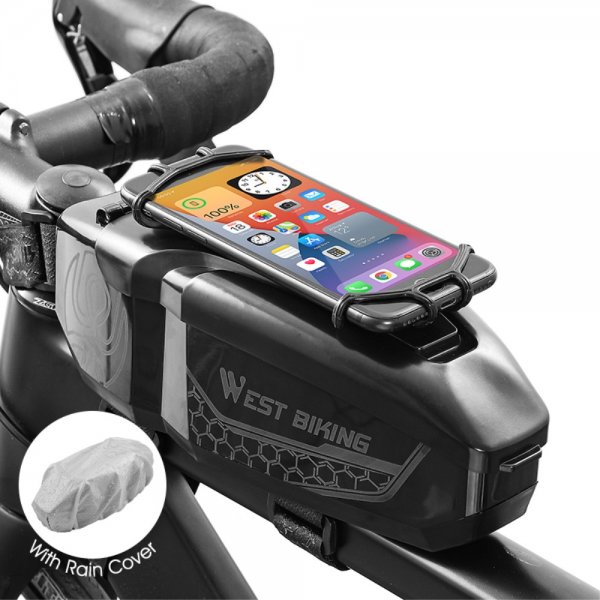 West Biking Cykelväska med Telefonhållare Svart