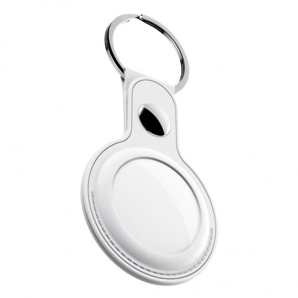 AirTag Hållare Läder 2-pack Vit