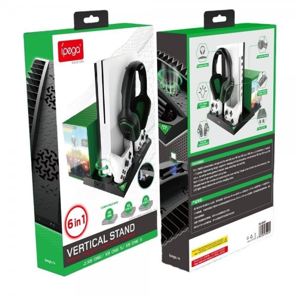 Xbox One 6-i-1 Multifunktionell Docka med Fläkt