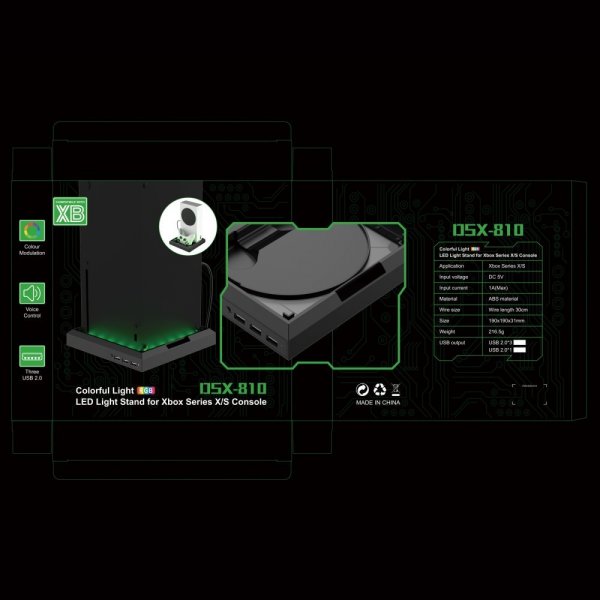 Xbox Series S/X Ställ med LED DSX-810 RGB