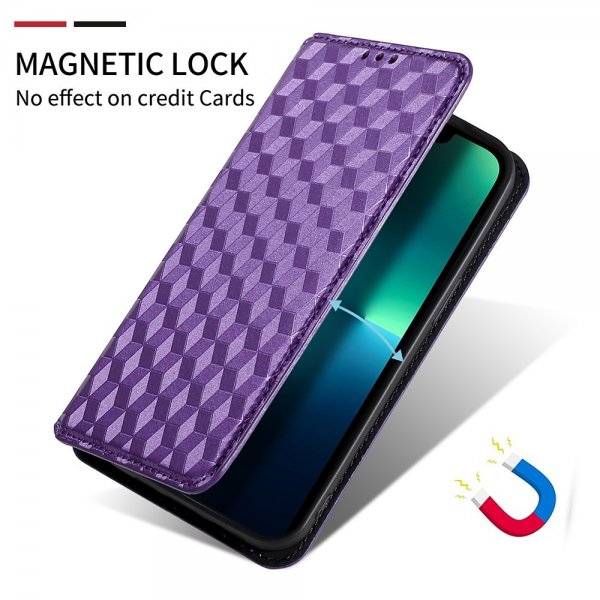 Xiaomi 12/12X Fodral Rombmönster Lila