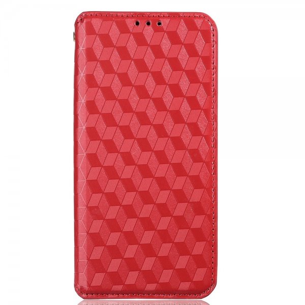Xiaomi 12/12X Fodral Rombmönster Röd
