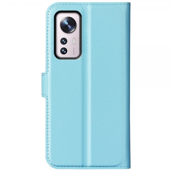 Xiaomi 12 Pro Fodral Litchi Blå