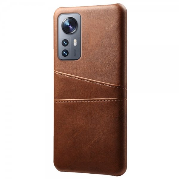 Xiaomi 12 Pro Skal med två Kortfack Brun