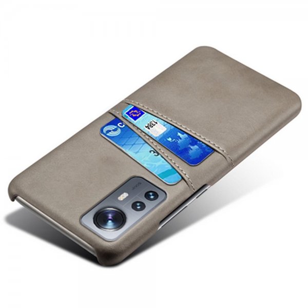 Xiaomi 12 Pro Skal med två Kortfack Grå