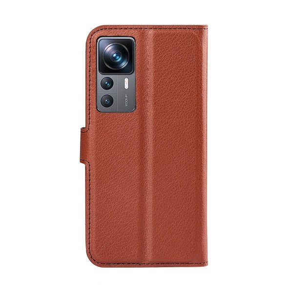 Xiaomi 12T/12T Pro Fodral med Stativ Brun