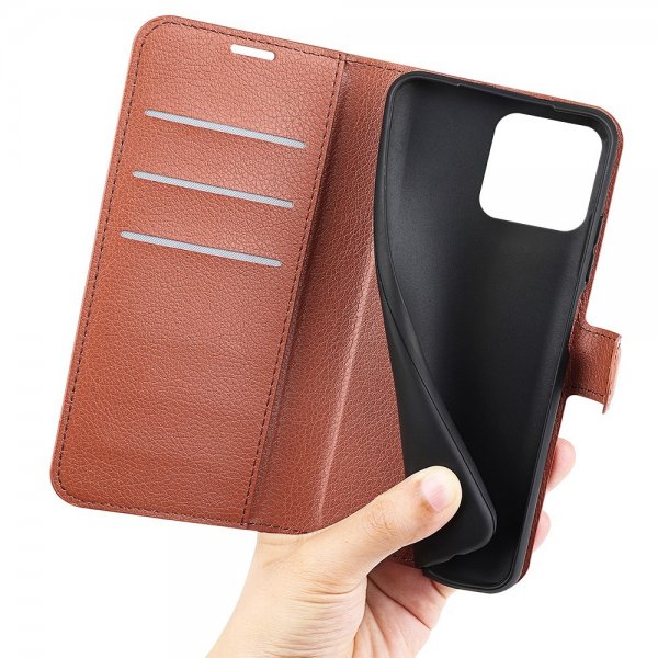 Xiaomi 13 Fodral Litchi Brun