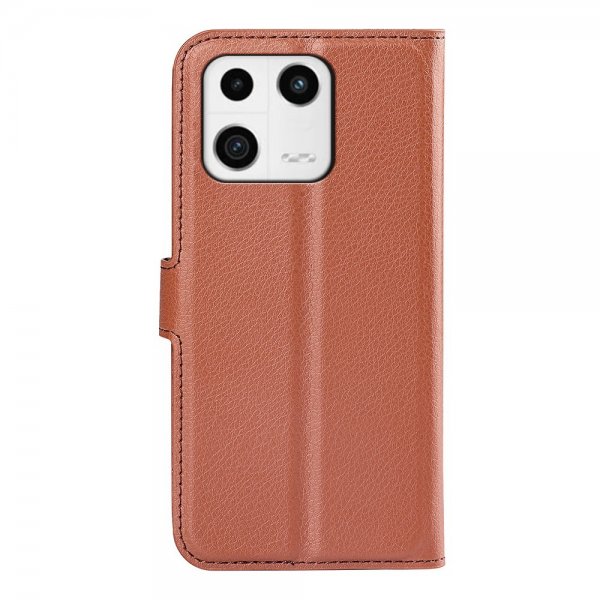 Xiaomi 13 Fodral Litchi Brun