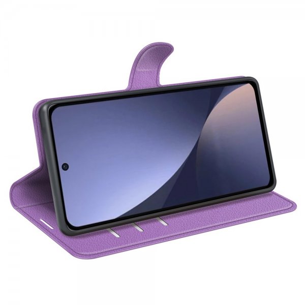 Xiaomi 13 Fodral Litchi Lila