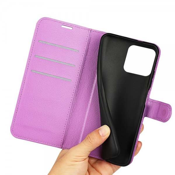 Xiaomi 13 Fodral Litchi Lila