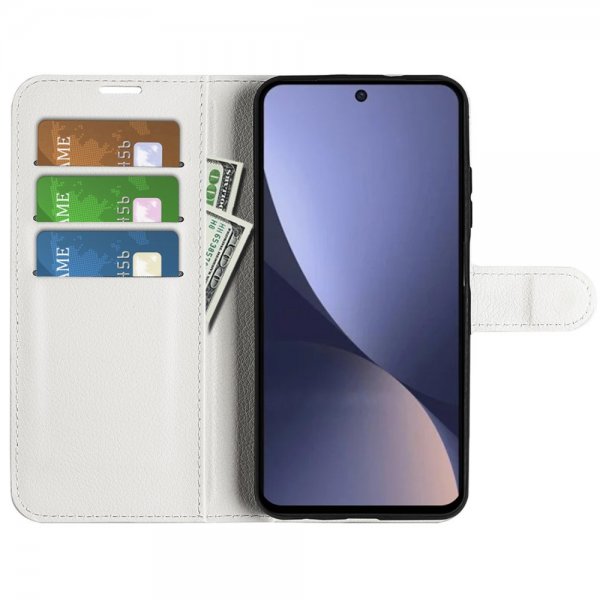 Xiaomi 13 Fodral Litchi Vit