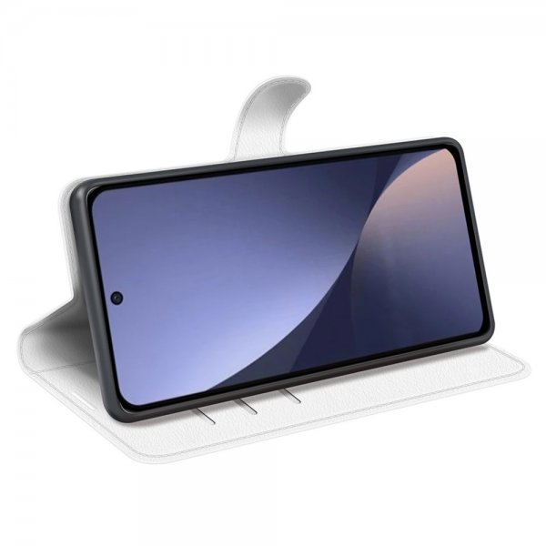 Xiaomi 13 Fodral Litchi Vit