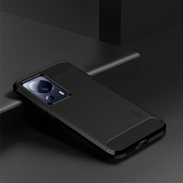 Xiaomi 13 Lite Skal Borstad Kolfibertextur Svart
