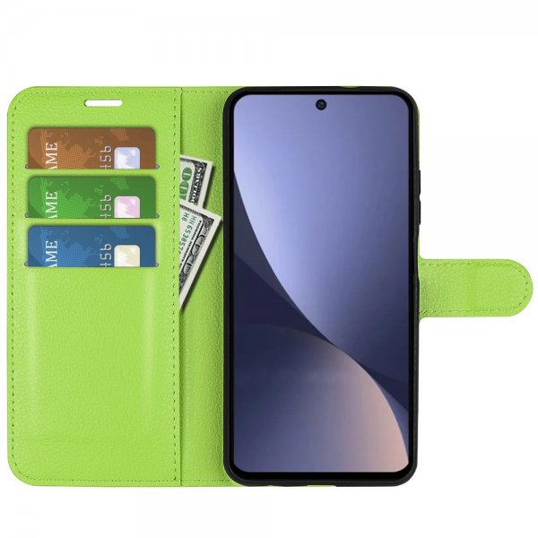 Xiaomi 13 Pro Fodral Litchi Grön
