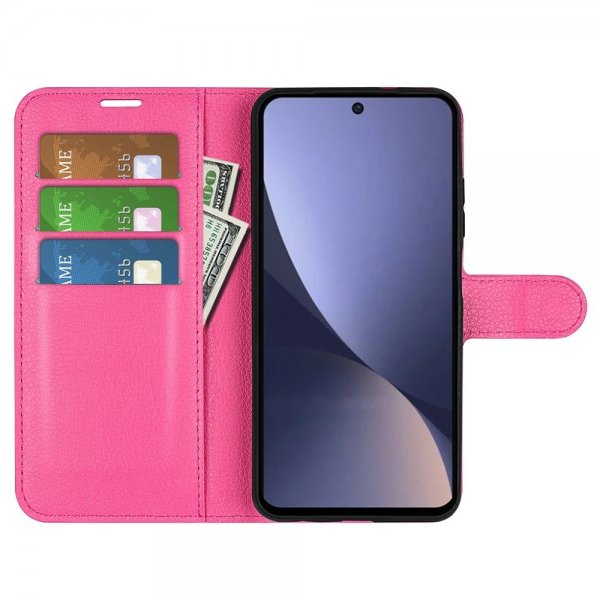 Xiaomi 13 Pro Fodral Litchi Magenta