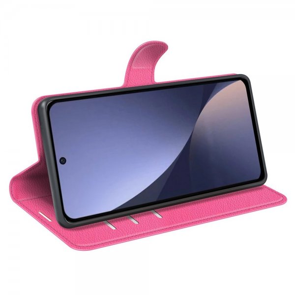Xiaomi 13 Pro Fodral Litchi Magenta