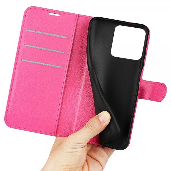 Xiaomi 13 Pro Fodral Litchi Magenta