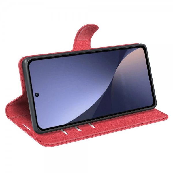 Xiaomi 13 Pro Fodral Litchi Röd