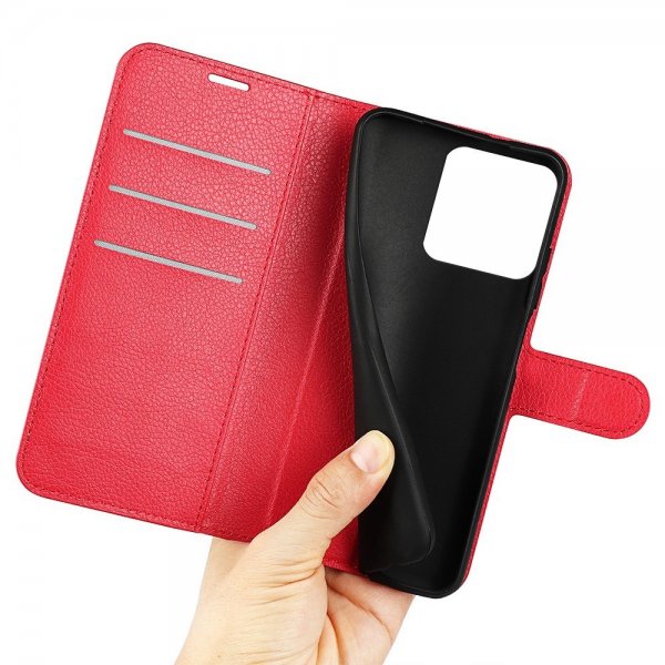 Xiaomi 13 Pro Fodral Litchi Röd