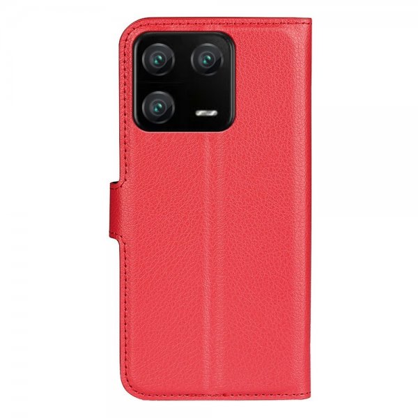 Xiaomi 13 Pro Fodral Litchi Röd