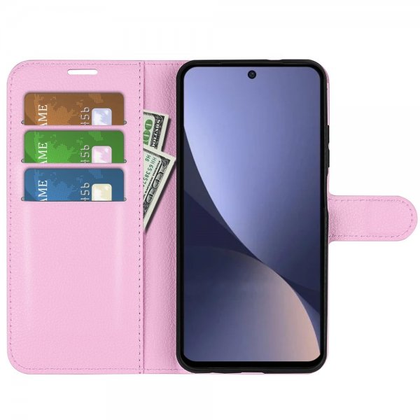 Xiaomi 13 Pro Fodral Litchi Rosa