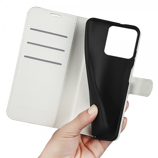 Xiaomi 13 Pro Fodral Litchi Vit