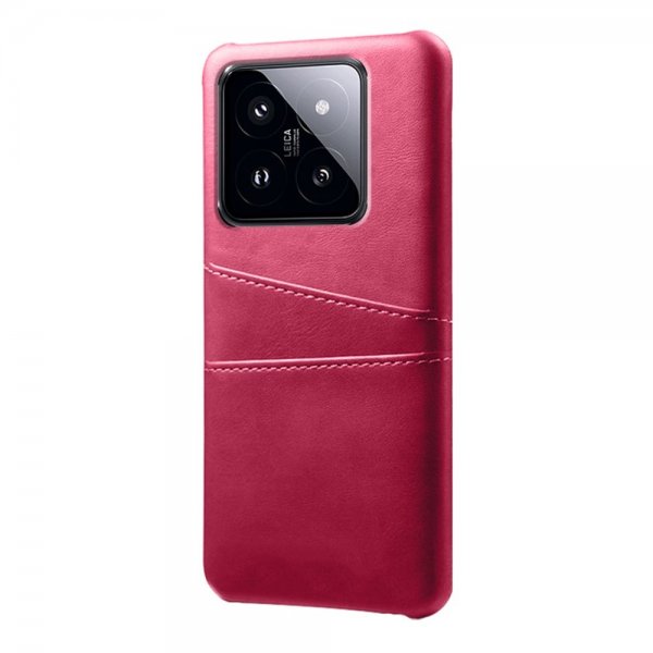 Xiaomi 14 Skal med två Kortfack Magenta