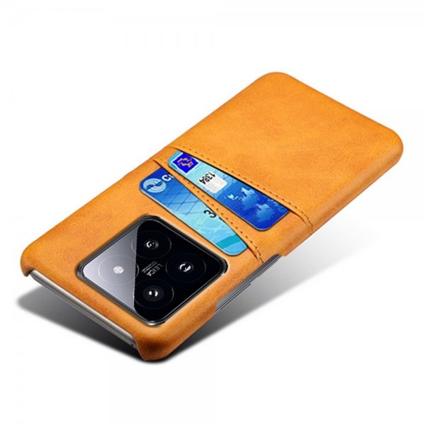 Xiaomi 14 Skal med två Kortfack Orange