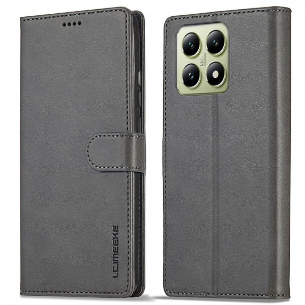 Xiaomi 14T Fodral med Kortfack Stativfunktion Grå
