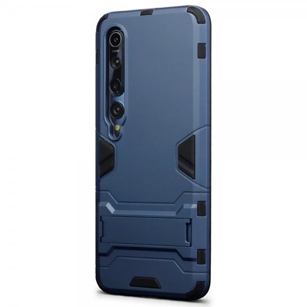 Xiaomi Mi 10/Mi 10 Pro Skal Armor Stativfunktion Mörkblå