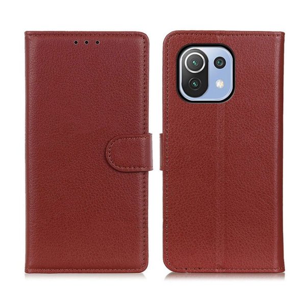 Xiaomi Mi 11 Fodral med Stativ Brun