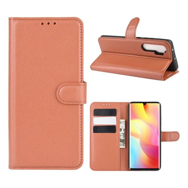 Xiaomi Mi Note 10 Lite Fodral med Stativ Brun