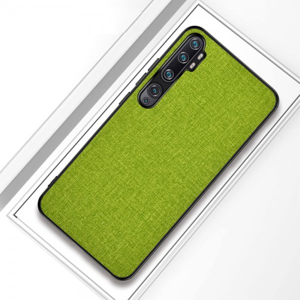 Xiaomi Mi Note 10/Mi Note 10 Pro Skal Tygtextur Grön