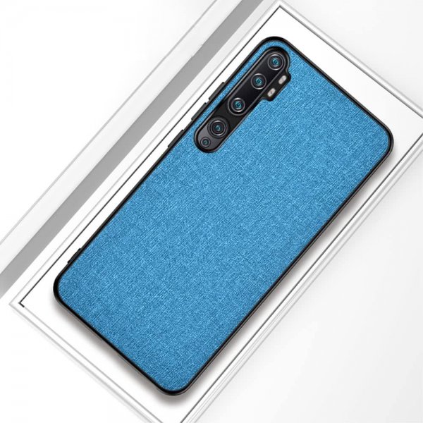Xiaomi Mi Note 10/Mi Note 10 Pro Skal Tygtextur Ljusblå