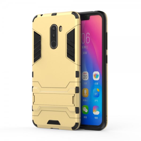 Xiaomi Pocophone F1 Skal Armor Silikon Hårdplast Guld