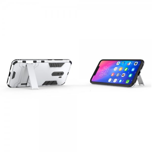 Xiaomi Pocophone F1 Skal Armor Silikon Hårdplast Silver