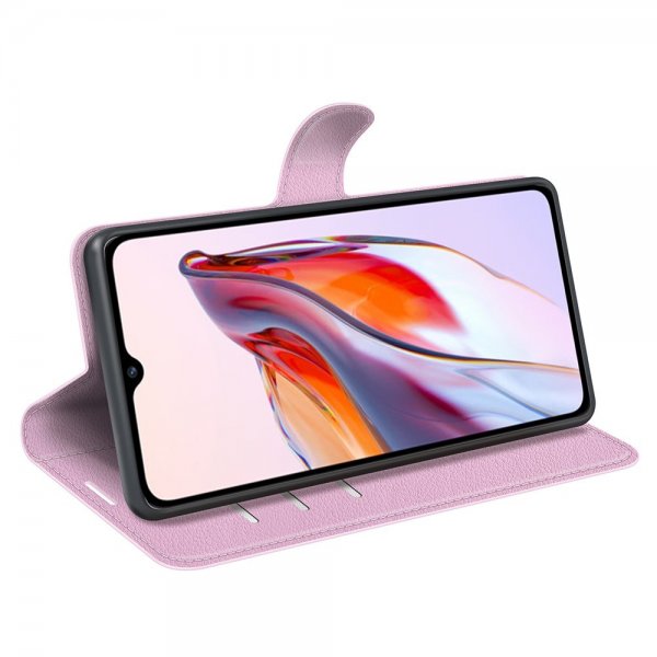 Xiaomi Redmi 12C Fodral Litchi Rosa