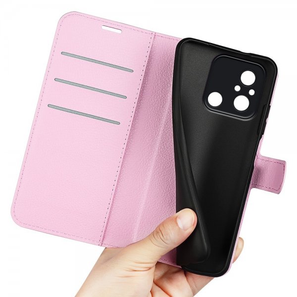 Xiaomi Redmi 12C Fodral Litchi Rosa