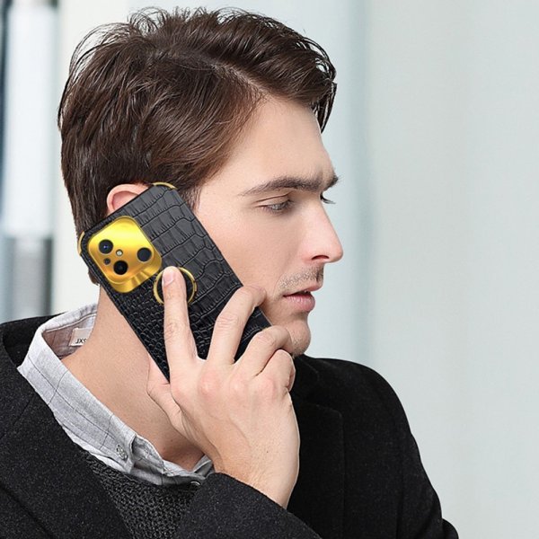 Xiaomi Redmi 12C Skal Krokodilmönster Finger Ring Grön