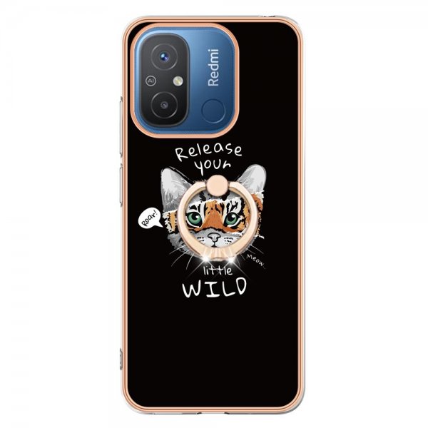 Xiaomi Redmi 12C Skal med Finger Ring Motiv Release Your Little Wild