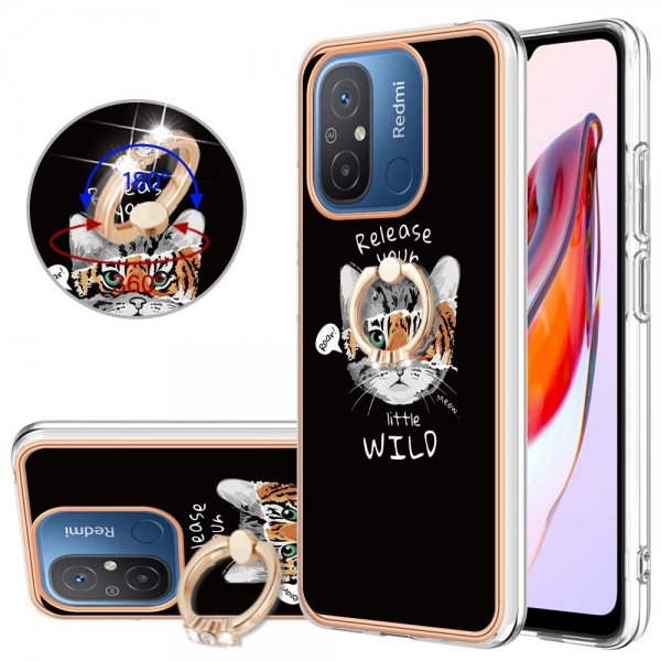 Xiaomi Redmi 12C Skal med Finger Ring Motiv Release Your Little Wild