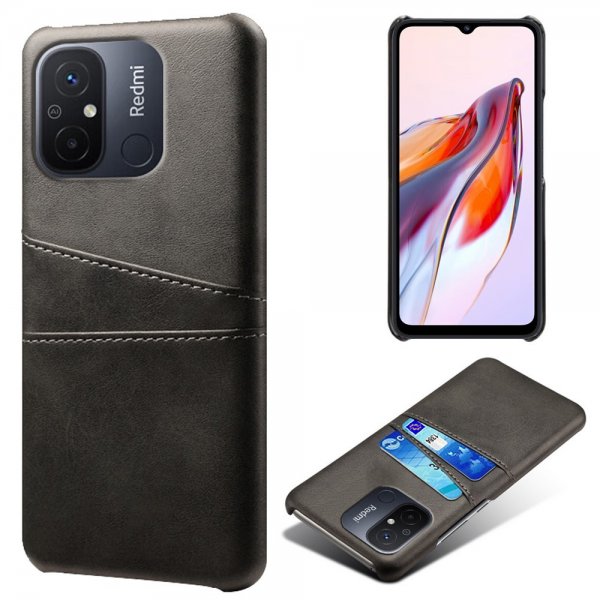 Xiaomi Redmi 12C Skal med två Kortfack Svart