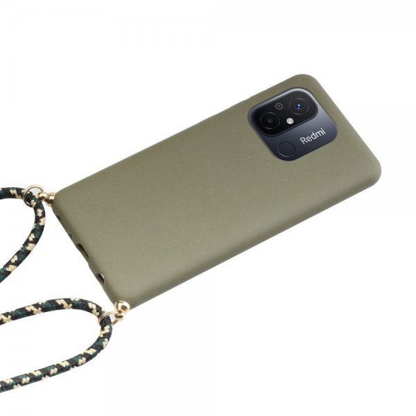 Xiaomi Redmi 12C Skal Vetestrå med Strap Grön