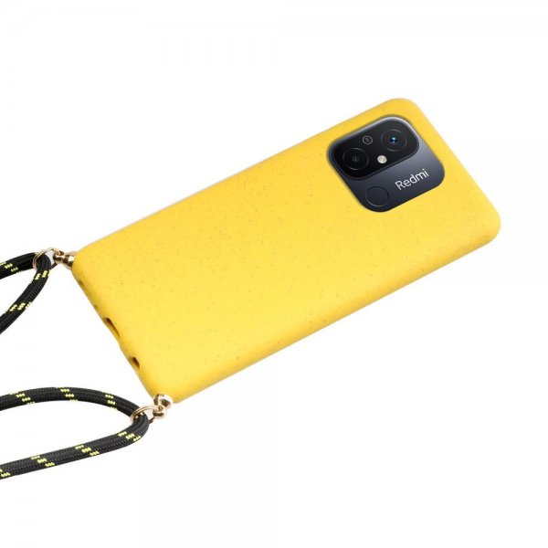 Xiaomi Redmi 12C Skal Vetestrå med Strap Gul