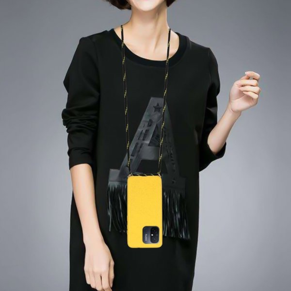 Xiaomi Redmi 12C Skal Vetestrå med Strap Gul