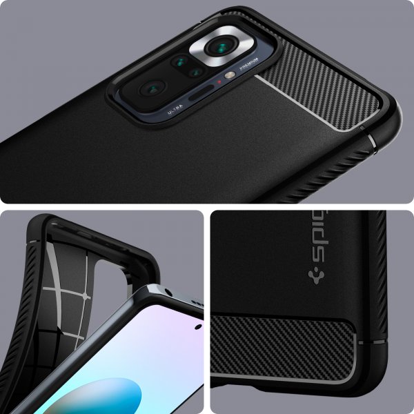 Xiaomi Redmi Note 10 Pro Skal Rugged Armor Matte Black