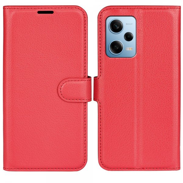 Xiaomi Redmi Note 12 Pro 5G Fodral Litchi Röd
