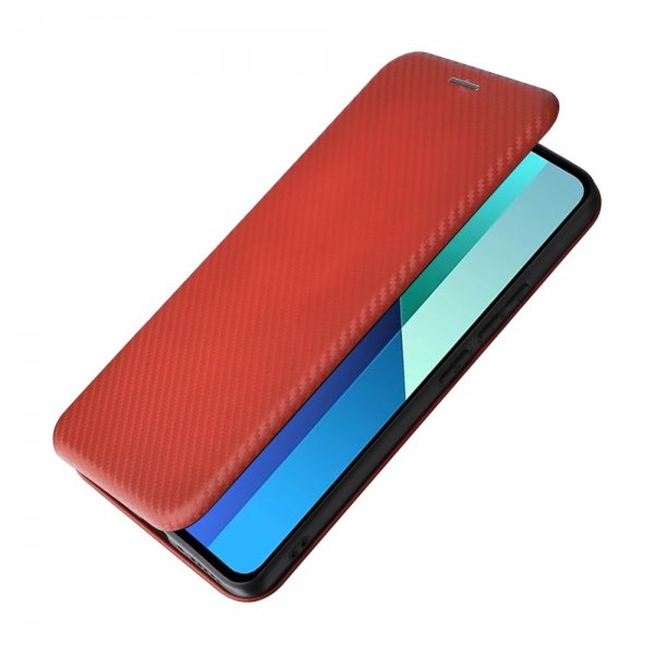Xiaomi Redmi Note 13 4G Fodral Kolfibertextur Brun